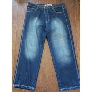 Down‎ & Dirty Men's Jeans Boot Cut Sz 40x32 Distressed Accent